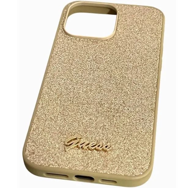 Guess Hard Case Iphone 14 Pro Max Gold Glitter Slim Protective