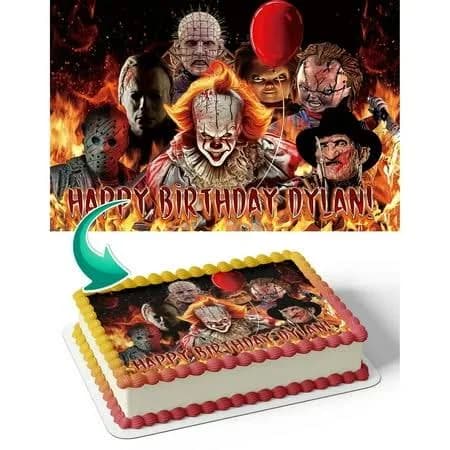 Sugarmelicious Horror Night Edible Cake Image Topper