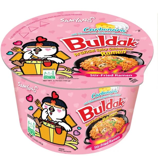 Samyang Carbonara Flavor Hot Chicken Ramen Big Bowl