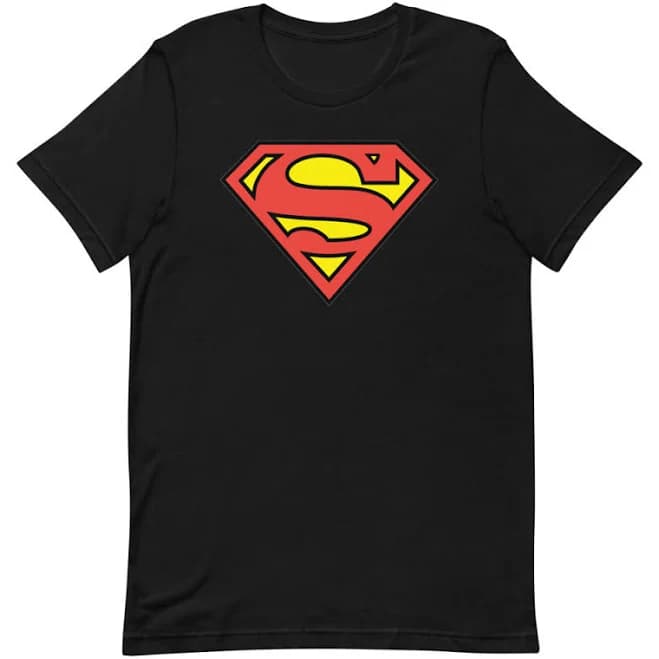 Superman Logo T-Shirt Black T-Shirt / XL