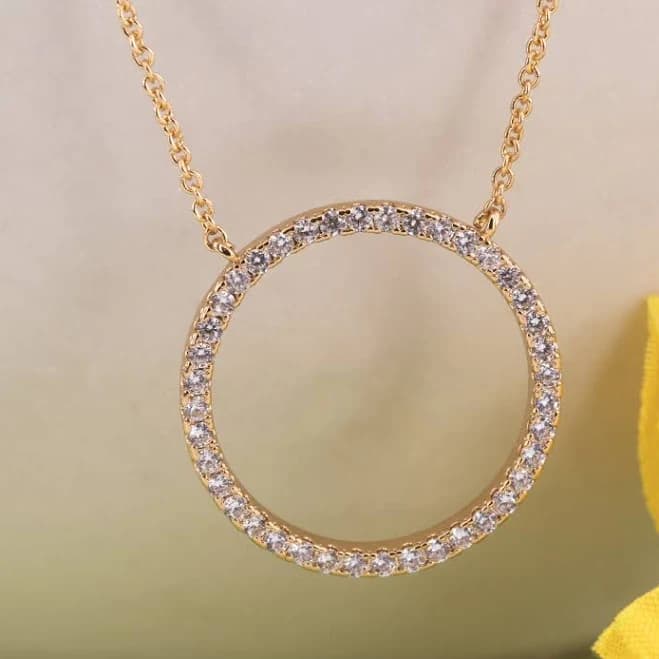 Cut Out Circle Necklace