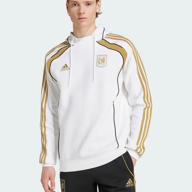 adidas Men's LAFC 2025 Travel Pullover Hoodie