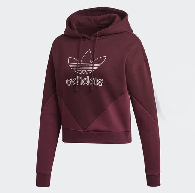 Women's adidas Originals CLRDO Hoodie Maroon-S-EUC