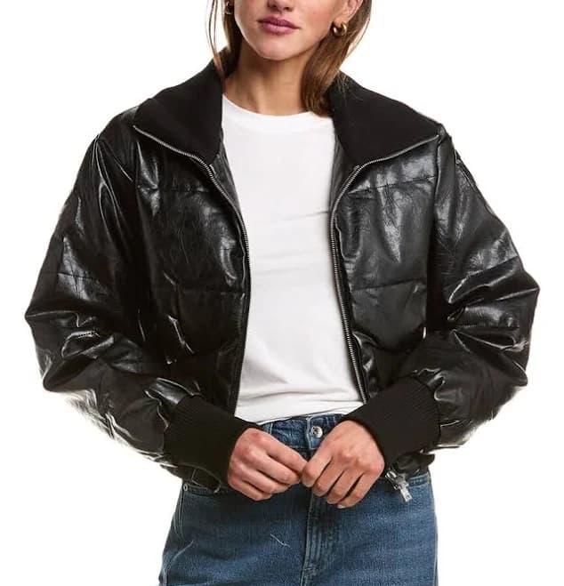 Lamarque Women's Lumina Cropped Faux Leather Jacket