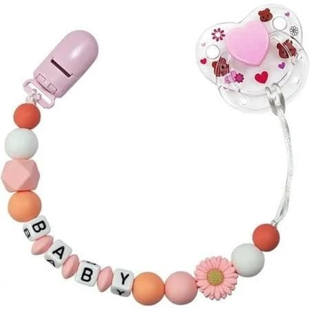 Pink Style Reborn Baby Dolls Pacifier Clips Accessories