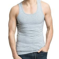 IDALL Tank Tops Men Compression Shirt Men Sleeveless Shirts for Men High Elastic Cotton Youth Slim Fit Middle And Old Age Underwear Cotton Sling Mens Tank Top Gray 4XL - Walmart Business