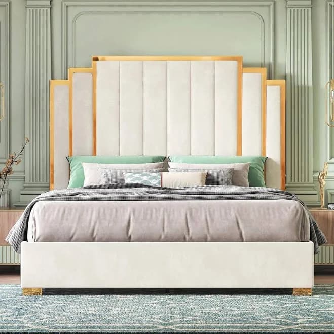 AMERLIFE Majorelle Queen Platform Bed Frame