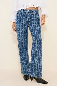 Tennessee Low-Rise Printed Boyfriend Jeans | Free People