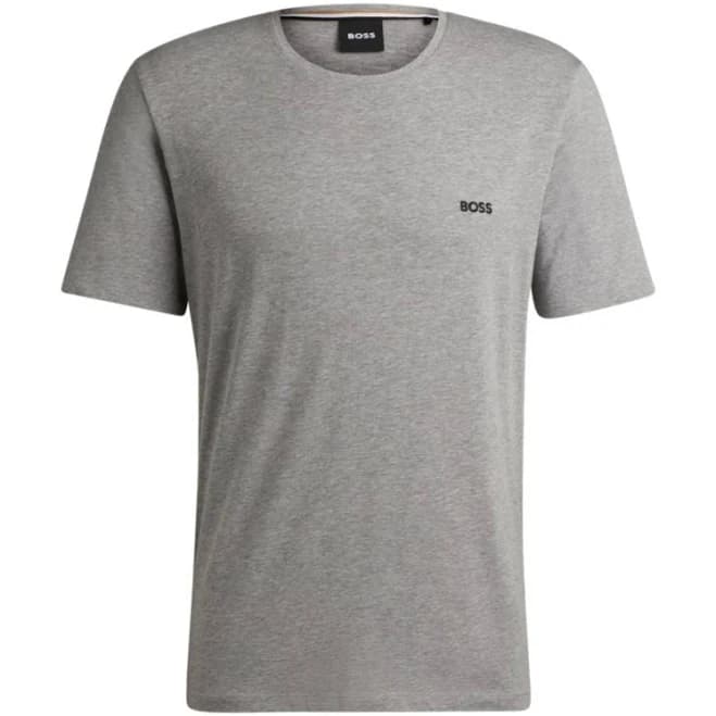 Hugo Boss Men's Contrast Curve Logo Short-Sleeve Cotton T-Shirt