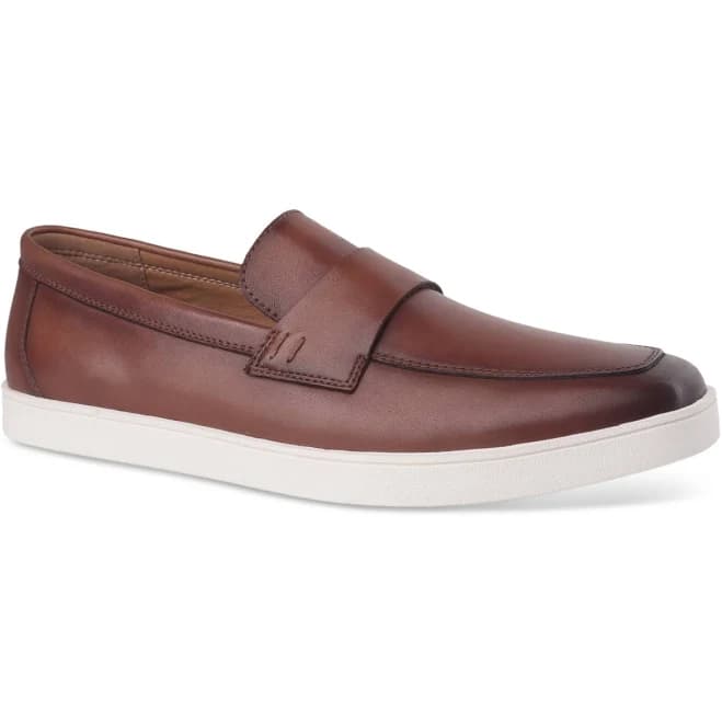 Alfani Men's Callumm Leather Slip-On Saddle Loafers
