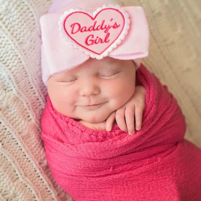 Little Girl Heat Patch Newborn Baby Girl Hospital Beanie Hat