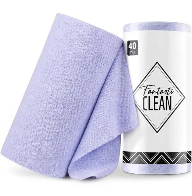 40-Sheet Microfiber Roll Washable Cleaning Towels That Replace Paper Towels