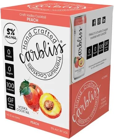 Carbliss Peach Handcrafted Premium Cocktails