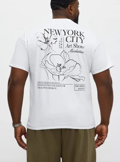 Fashion Nova Men's NYC Art Show Manhattan Short Sleeve Tee Shirt