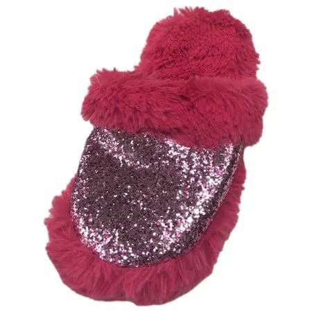 Girl's Plush Fuzzy Sparkle Slippers