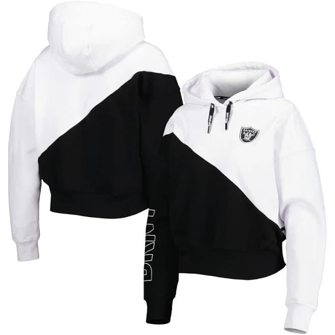 DKNY Women's Las Vegas Raiders Bobbi Color Blocked Pullover Hoodie