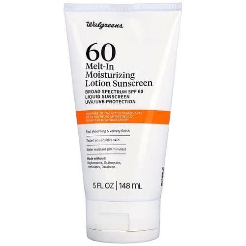 Walgreens SPF 60 Melt-In Moisturizing Lotion Sunscreen