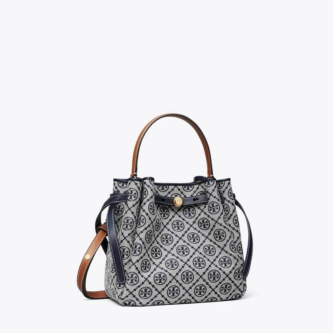 Tory Burch Romy T Monogram Bucket Bag