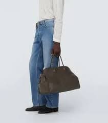 The Row Soft Margaux 17 Leather Tote Bag - Grey | Editorialist