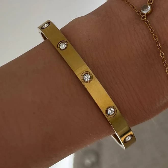 18K Gold Waterproof Classic Bangle