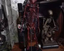 Unique Goth Gothic Witchy Witch Witchcraft Satanic Occult Demonology Faux Taxidermy "demon Fetal Conjoined Twin Skeleton" Red Sculpture - Etsy