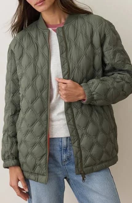 Marine Layer Women's Marina Quilted Bomber Jacket