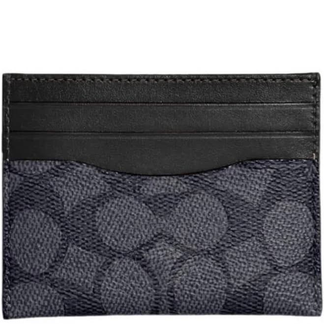 Coach Men's Signature Canvas Card Case