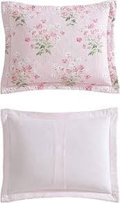 Amazon.com: Laura Ashley - Queen Quilt Set, Reversible Premium Bedding with Matching Shams, Coquette Room Decor (Veronicas Bouquet Pink, Queen) : Home & Kitchen