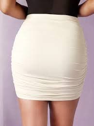 SHEIN BAE Solid Ruched Bodycon Skirt | SHEIN USA