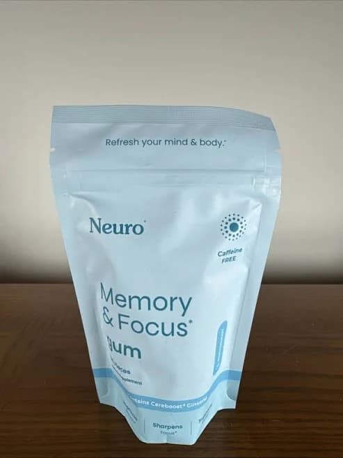 Neuro Memory & Focus Decaf Gum With American Ginseng (90 Pieces)sugar