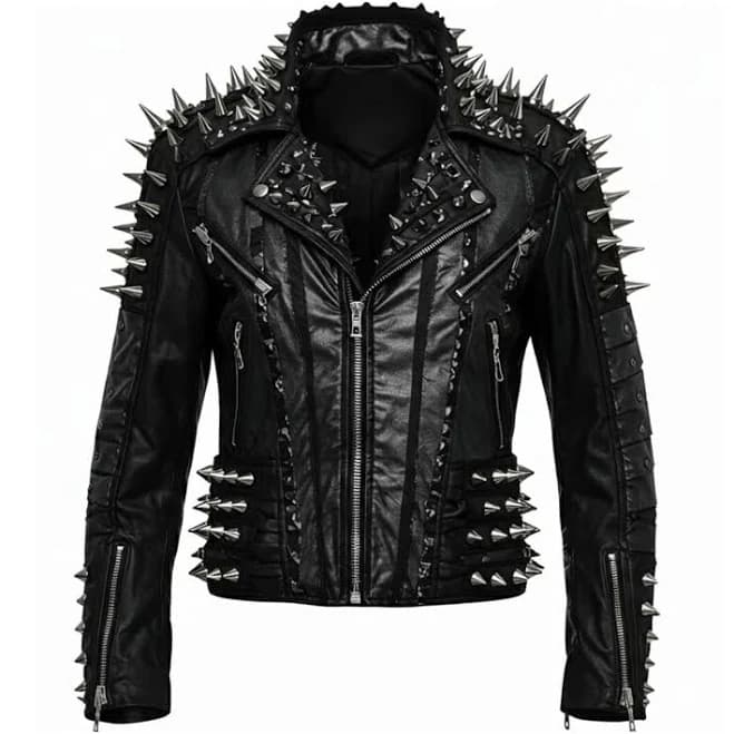Men's Gothic Spiked Leather Jacket
