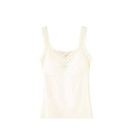 Women's Lace Trim Ruched Front Camisole Top
