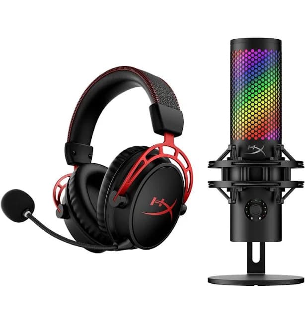 Cloud Alpha Wireless Gaming Headset and QuadCast 2 S Bundle
