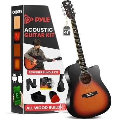 Pyle 41" Full-Size Acoustic Guitar Kit