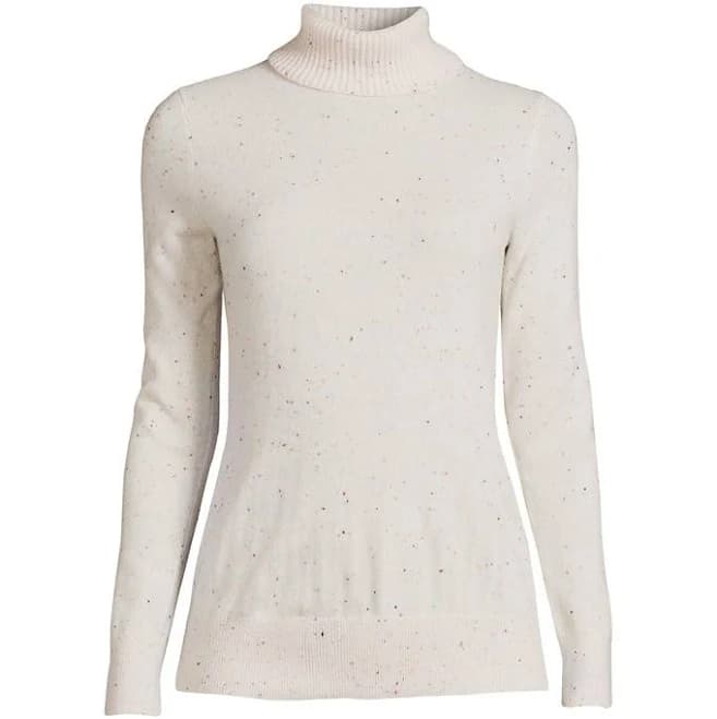 Lands' End Women's Cashmere Turtleneck Sweater
