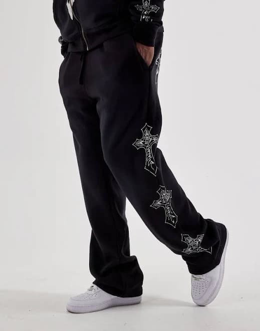 Ed Hardy Men's Bootcut Fleece Sweatpants