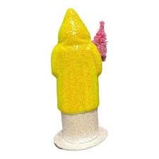 Ino Schaller Neon Yellow Glitter Santa with Pink Tree German Paper Mache 6 Inch - Walmart.com