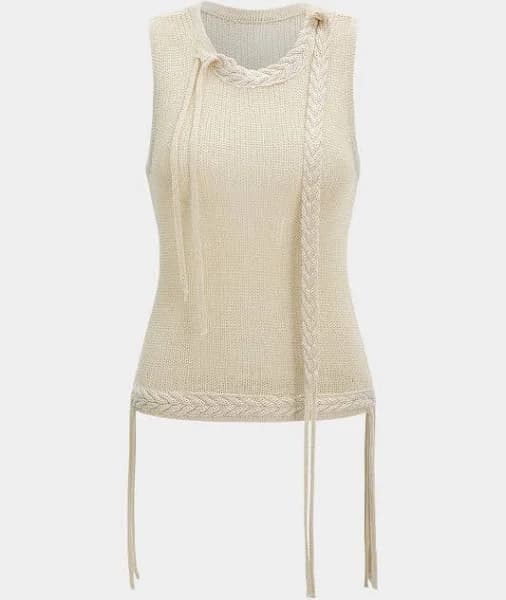 Knit Braided Tank Top