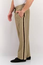 Buy Gant Men Regular Fit Houndstooth Track Pants, Chocolate Brown Combo Online | Brands For Less