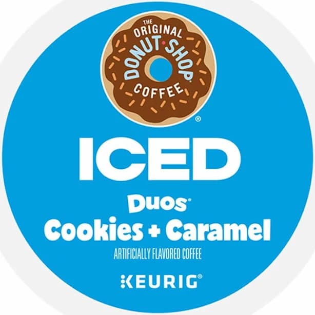 The Original Donut Shop Duos Cookies + Caramel Iced K-Cup Coffee Pods