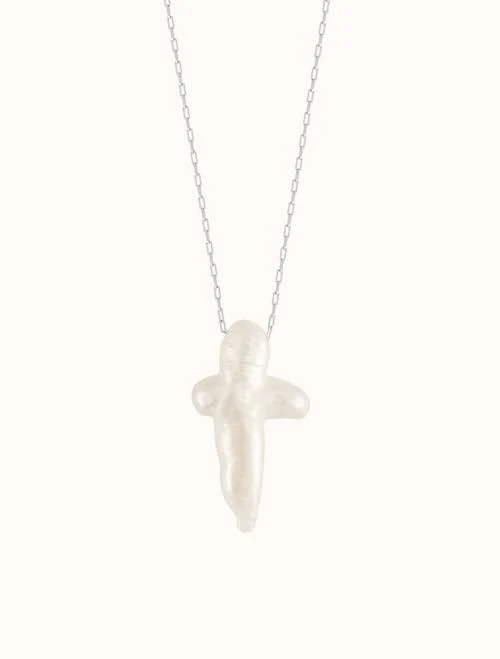 Joiana Jewelry Pearl Cross Necklace