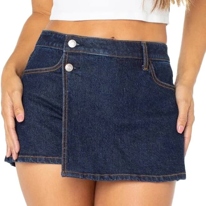 Celebrity Pink Juniors Denim Wrap Skort