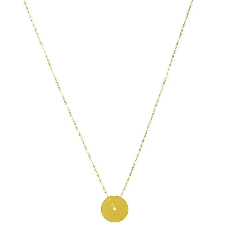 Flat Disc Necklace