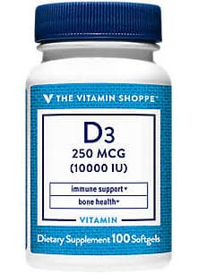 The Vitamin Shoppe Vitamin D3 10,000 IU Bone Health