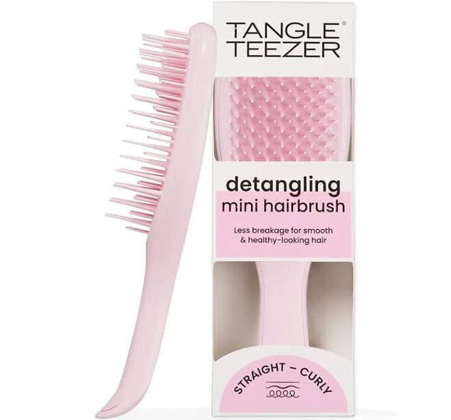 Amazon.com : Tangle Teezer Ultimate Detangler Hairbrush, Eliminates Knots & Reduces Breakage, Mini Hair Brush for Travel, Small Hands & All Hair Types, Ice Blue & Sweet Orange : Beauty & Personal
