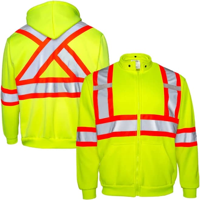 Jorestech Women's High Visibility Safety Hoodie with Reflective X in Back