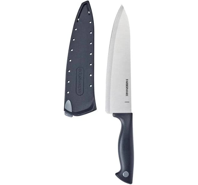 Farberware 5301746 Chef's Knife, 8 in L Blade, Stainless Steel Blade, Polypropylene Handle, Self-Sharpening Blade, Pack of 3