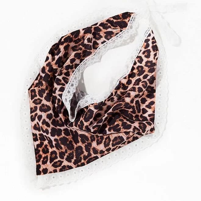 La Hearts Leopard Headscarf