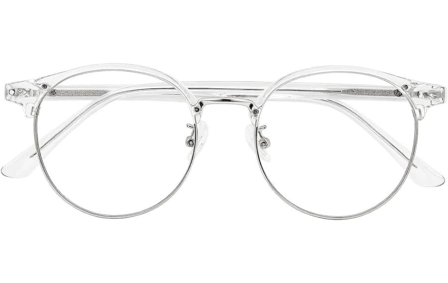 Black Classic Browline TR90 Round Glasses