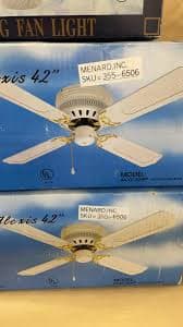 Sold at Auction: 2 Heritage Ceiling Fans with 1 Fan Light Fixture